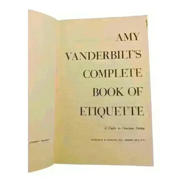 Amy Vanderbilt's Complete Book of Etiquette 1954 Hardcover Vintage - Picture 3 of 9
